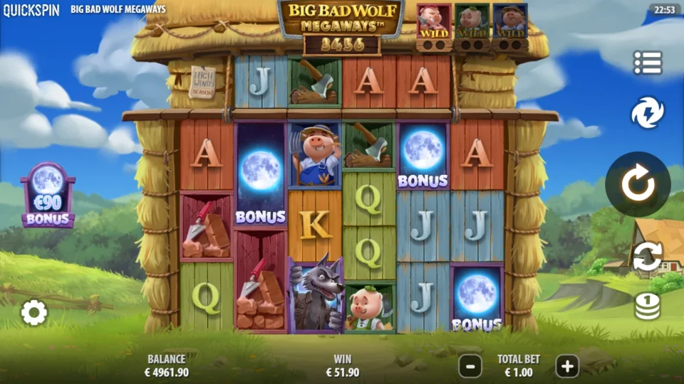 Big Bad Wolf MEGAWAYS: Bonus result: EUR 51.90 back from the EUR 90 buy