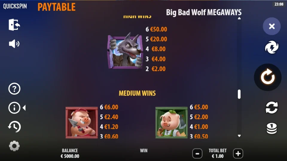 Big Bad Wolf MEGAWAYS rules, page 9