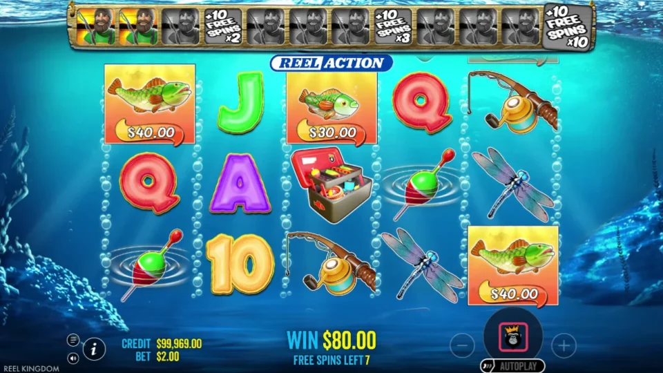 Big Bass Bonanza Reel Action: Money fish remain uncollected; the bonus total holds at USD 80