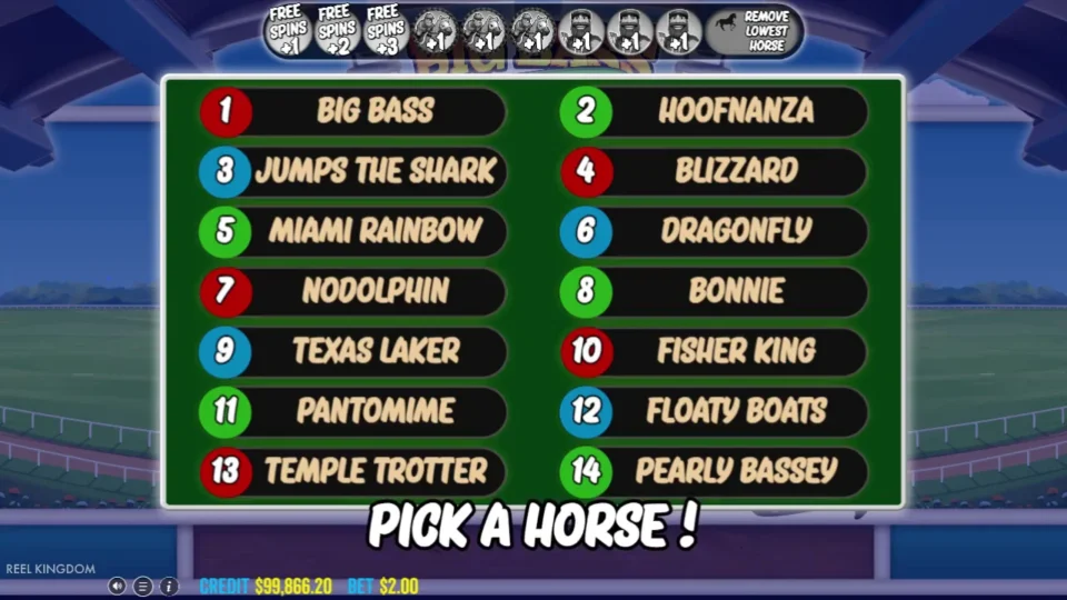 Big Bass Day at the Races: Fourteen named horses await the bonus selections