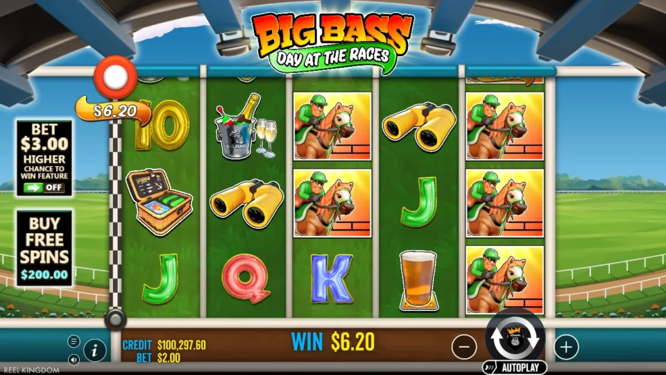 Big Bass Day at the Races: An ordinary horse collection settles at USD 6.20