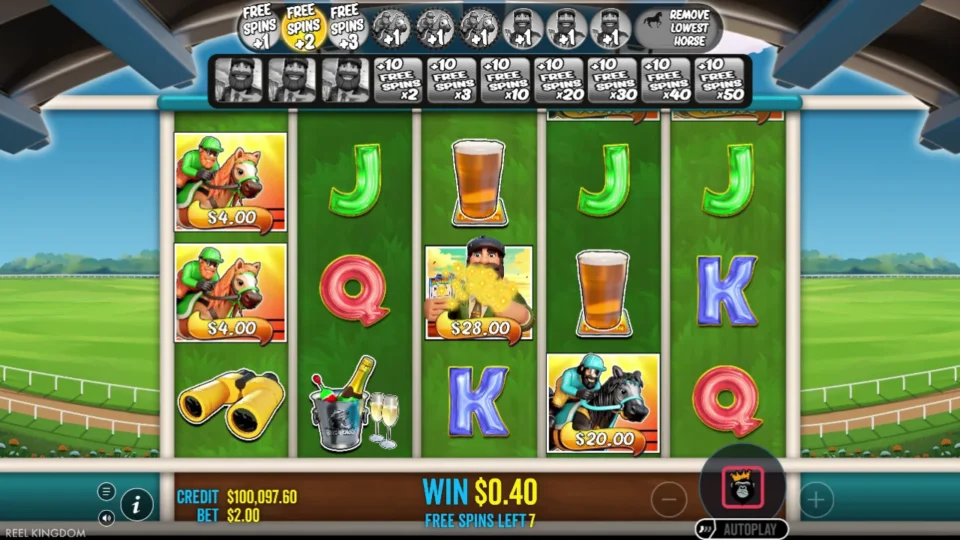 Big Bass Day at the Races: One Man Wild gathers USD 28 from the three visible money symbols