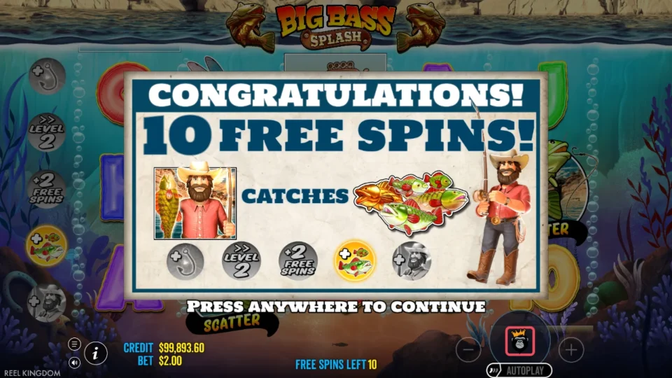 Big Bass Splash: The recorded USD 200 purchase starts with ten free spins and extra fish