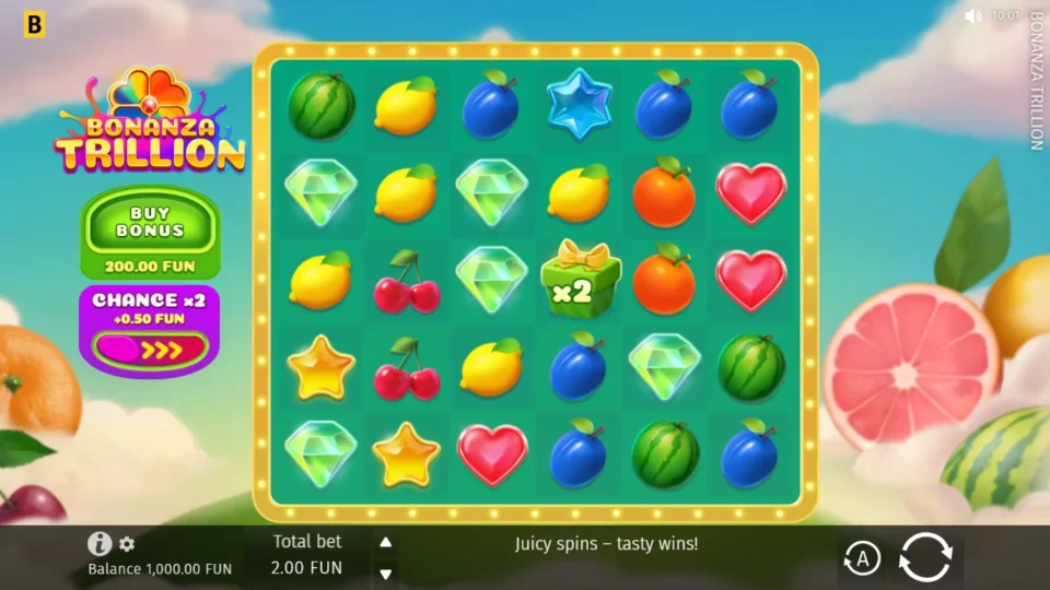 Bonanza Trillion: base game, start screen
