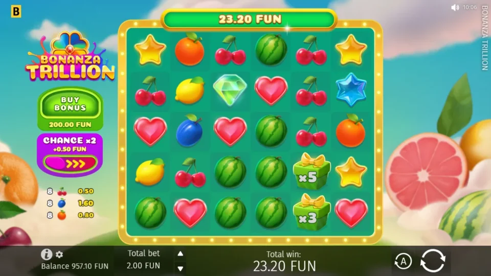 Bonanza Trillion: big win 11.6x (23.2) on media spin 39