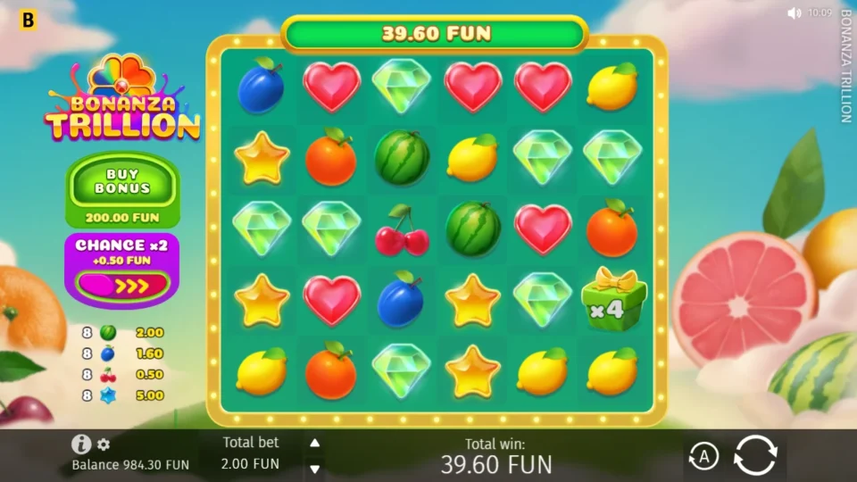 Bonanza Trillion: big win 19.8x (39.6) on media spin 71