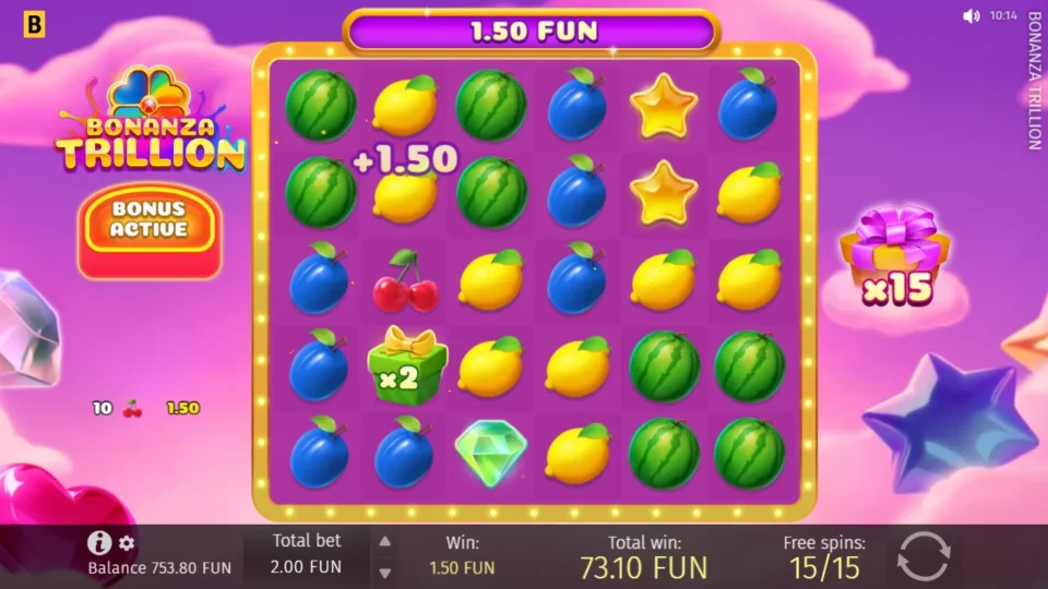 Bonanza Trillion: free spins result: 176.8 (bonus buy)