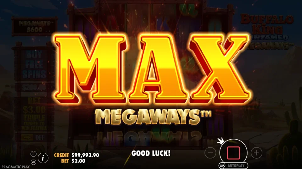 Buffalo King Untamed Megaways: big win 10.0x (20.0) on media spin 4