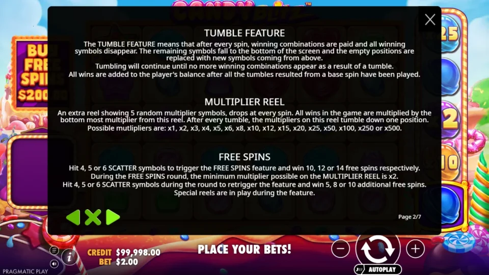 Candy Blitz rules, page 2
