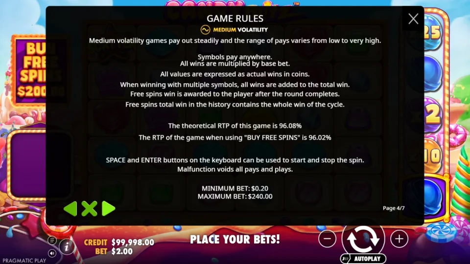Candy Blitz rules, page 4