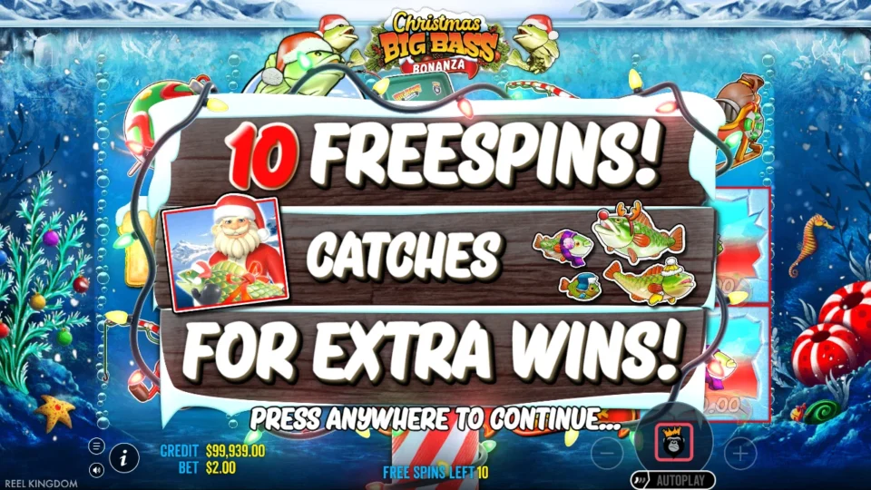 Christmas Big Bass Bonanza: Three Scatters on a media spin and the free spins board slides in