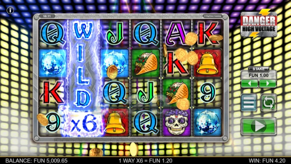 Danger High Voltage: Wild Electricity x6 in a single-way FUN 4.20 win
