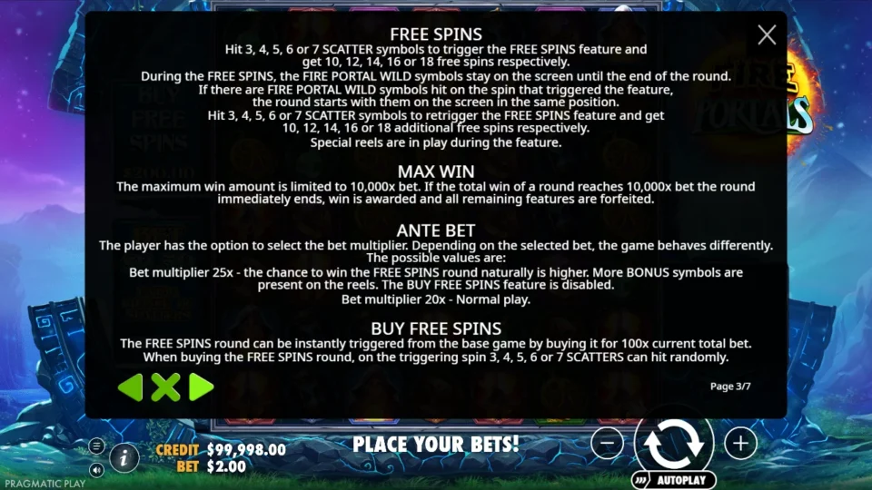 Fire Portals rules, page 3