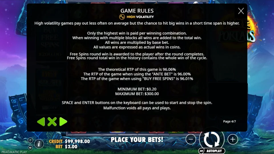 Fire Portals rules, page 4