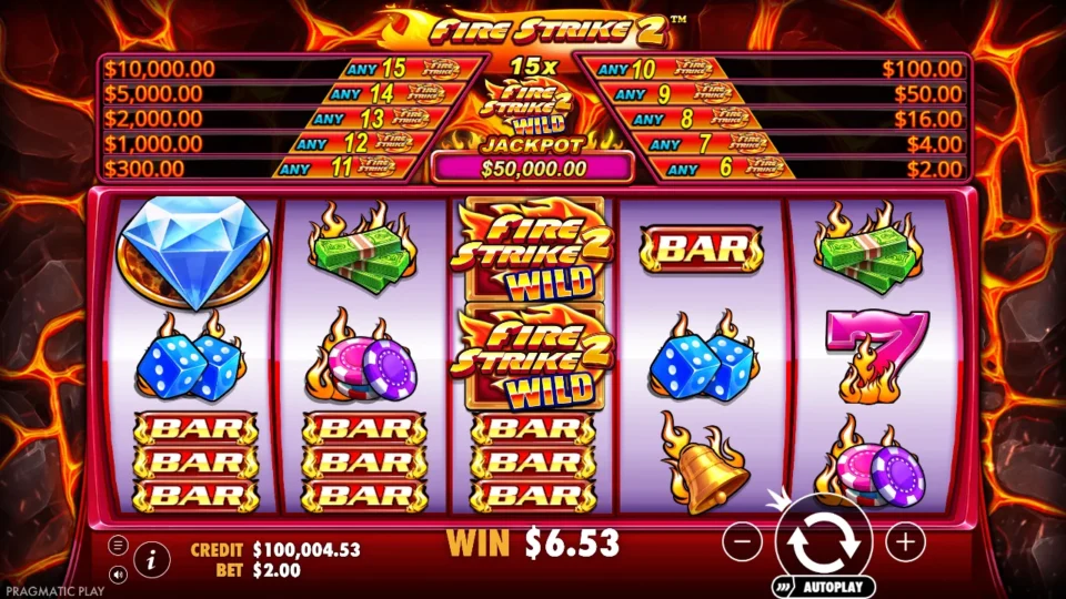Fire Strike 2: win 6.0x (12.0) on media spin 51