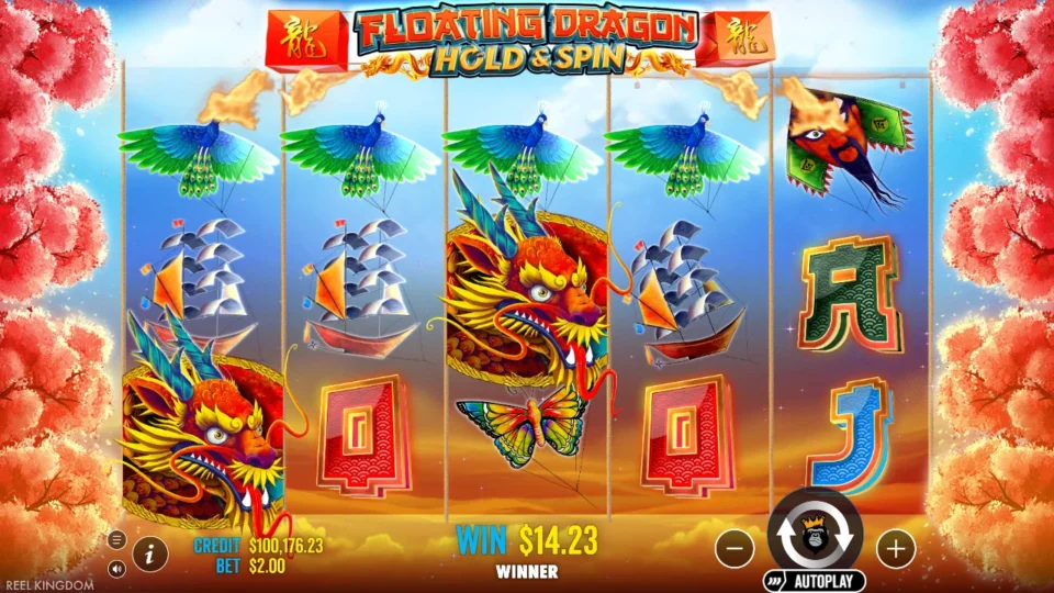 Floating Dragon: big win 15.5x (31.0) on media spin 217