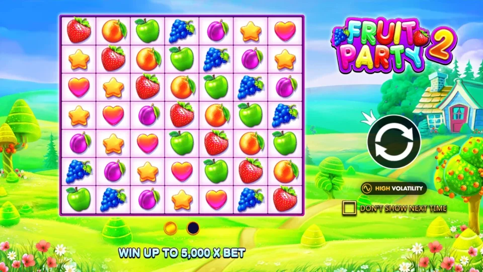 Fruit Party 2: intro screen, slide 1