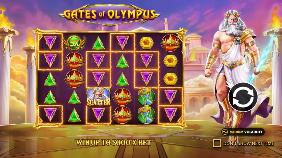 Gates of Olympus: intro screen, slide 4