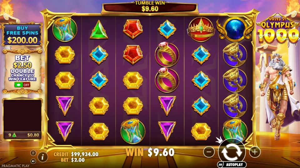 Gates of Olympus 1000: win 4.8x (9.6) on media spin 91