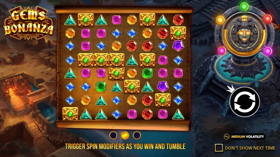 Gems Bonanza: intro screen, slide 2