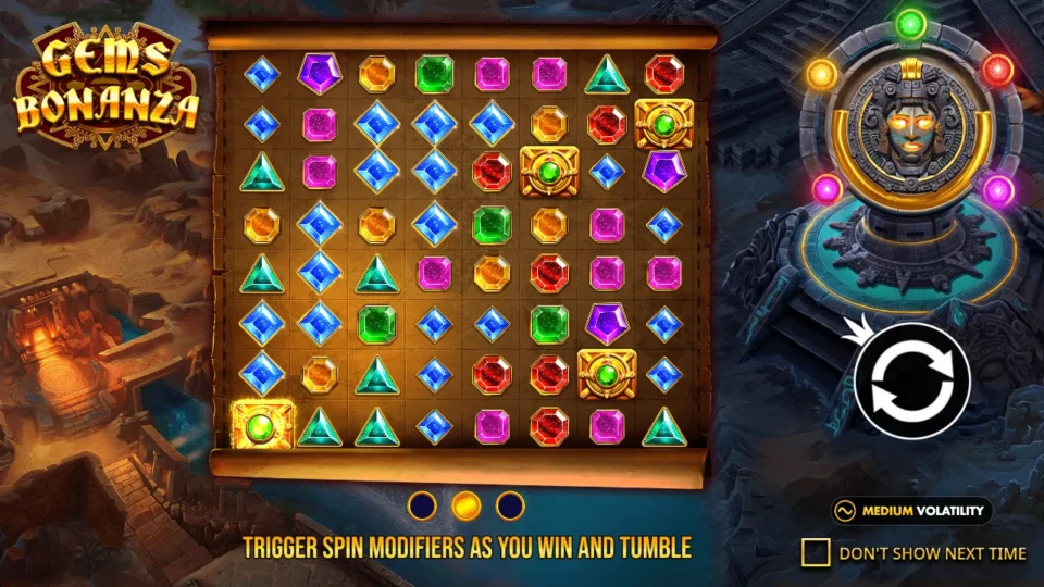 Gems Bonanza: intro screen, slide 3