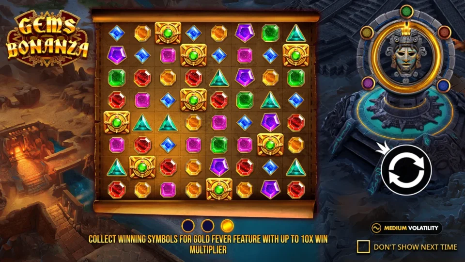 Gems Bonanza: intro screen, slide 4