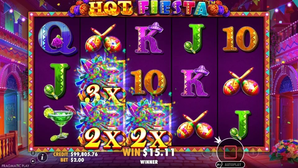 Hot Fiesta: free spins result: 20.24 (bonus buy)
