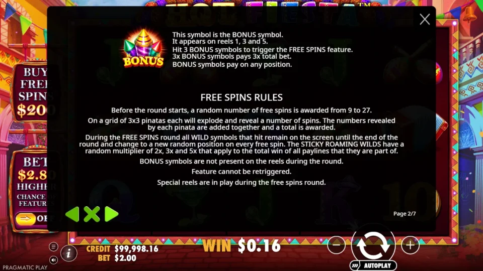 Hot Fiesta rules, page 2