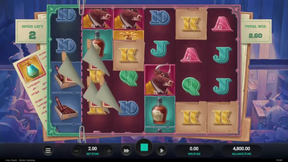 Iron Bank: Sticky Mystery positions during the separately recorded feature