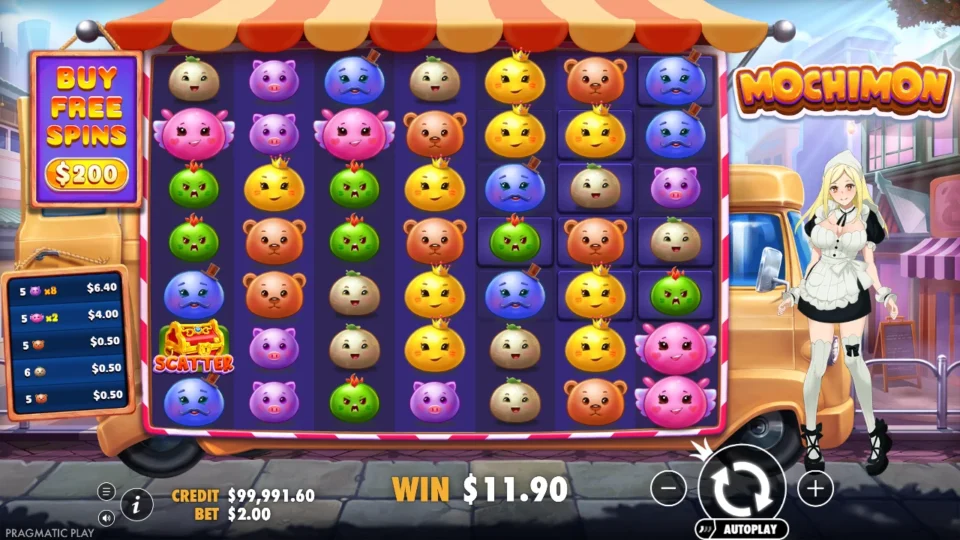 Mochimon: Pink and purple clusters share the USD 11.90 payout list