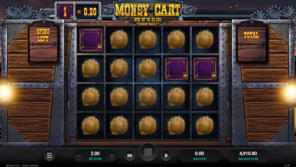 Money Cart: Three safes across the top rows, still unopened, trigger the round