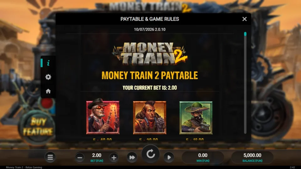Money Train 2 rules, page 1