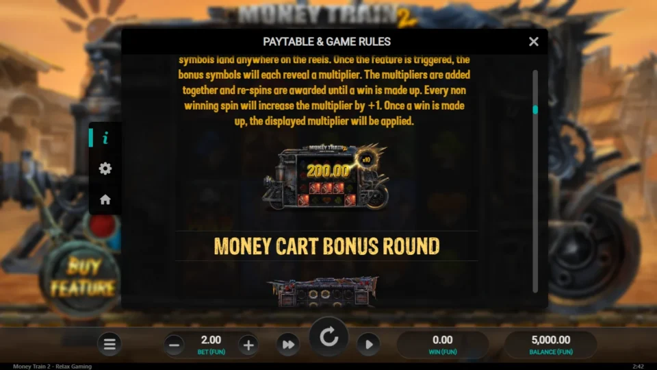 Money Train 2 rules, page 6