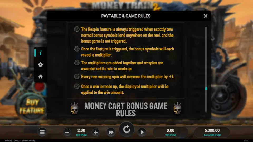 Money Train 2 rules, page 23
