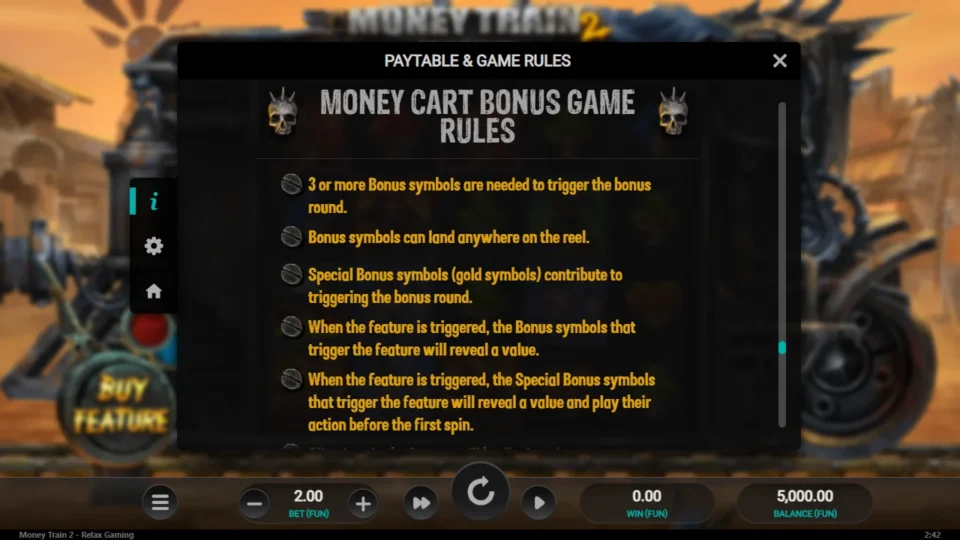Money Train 2 rules, page 24