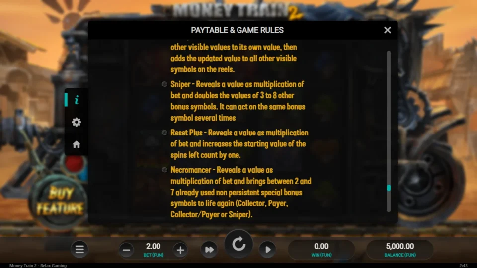 Money Train 2 rules, page 27