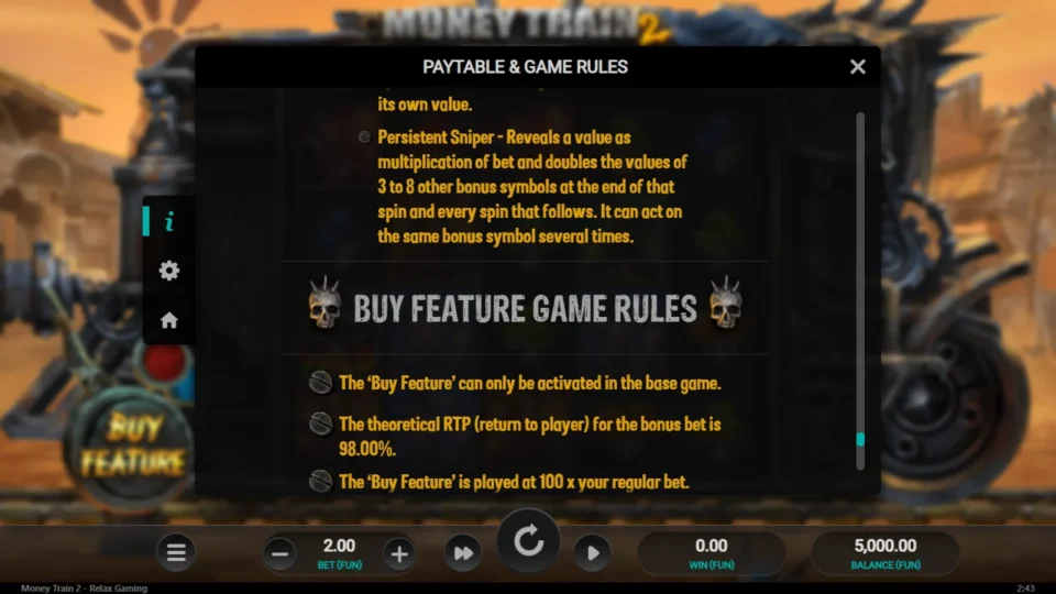 Money Train 2 rules, page 29