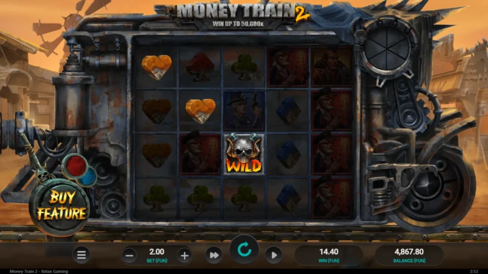 Money Train 2: win 7.2x (14.4) on media spin 56