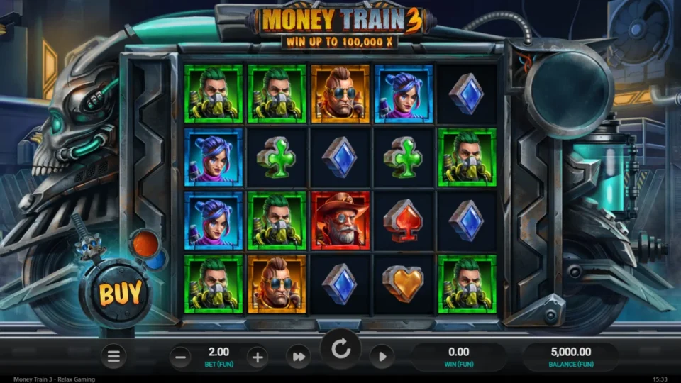 Money Train 3: base game, start screen