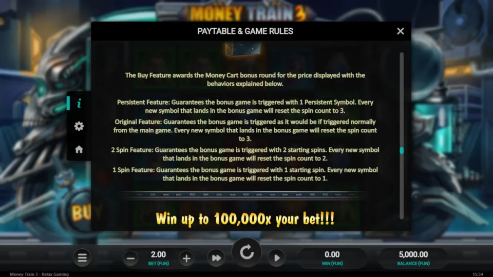 Money Train 3 rules, page 12