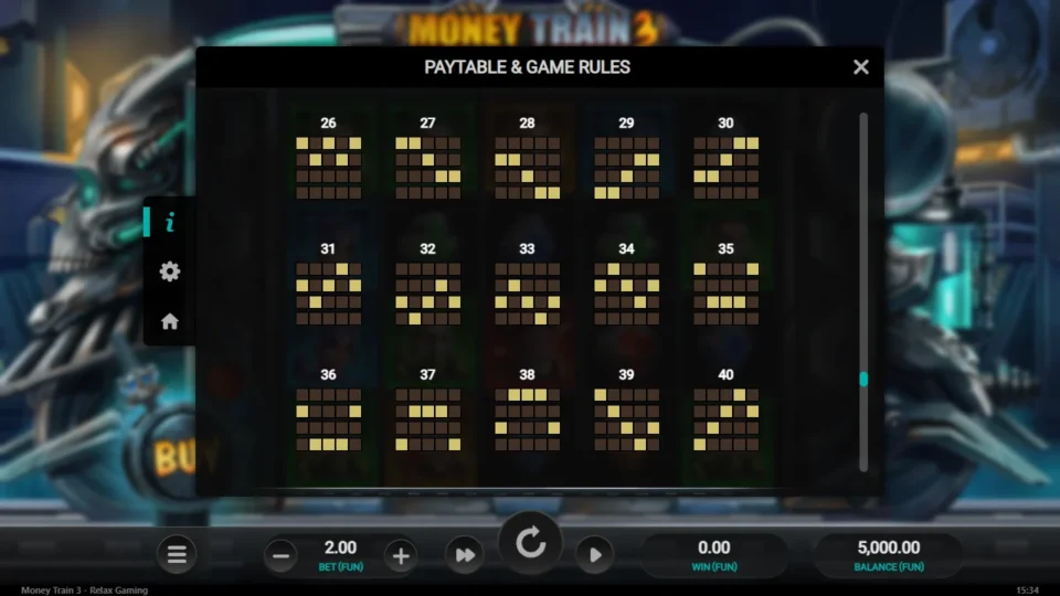 Money Train 3 rules, page 15