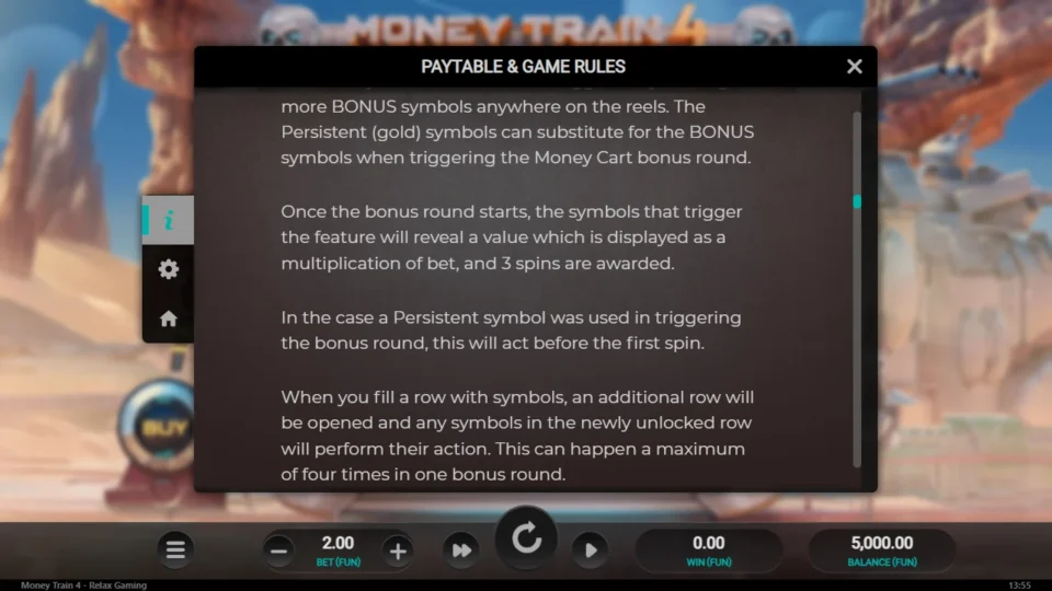 Money Train 4 rules, page 6