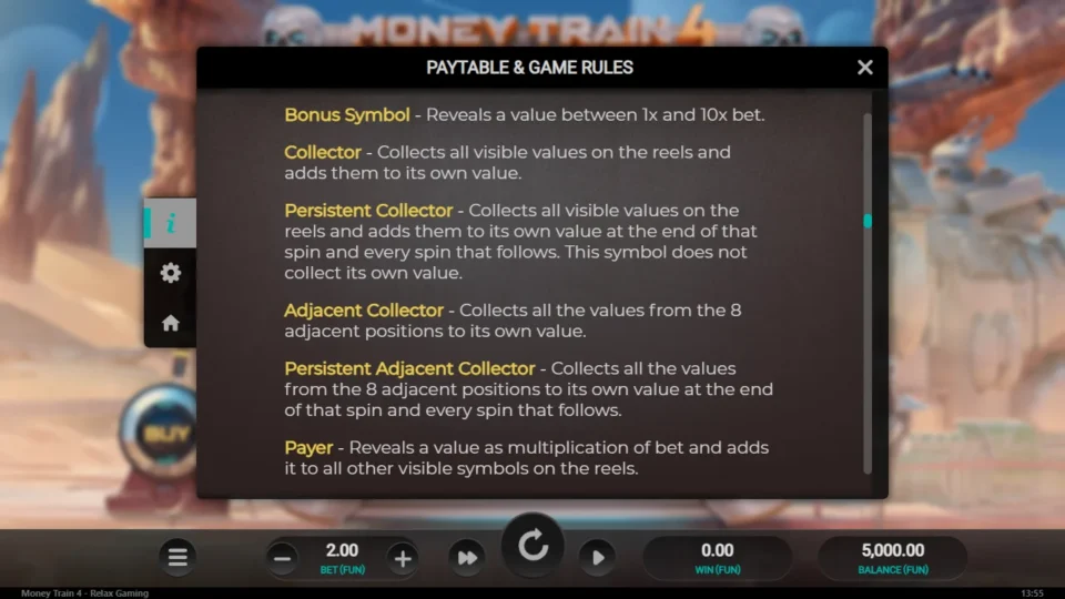 Money Train 4 rules, page 7
