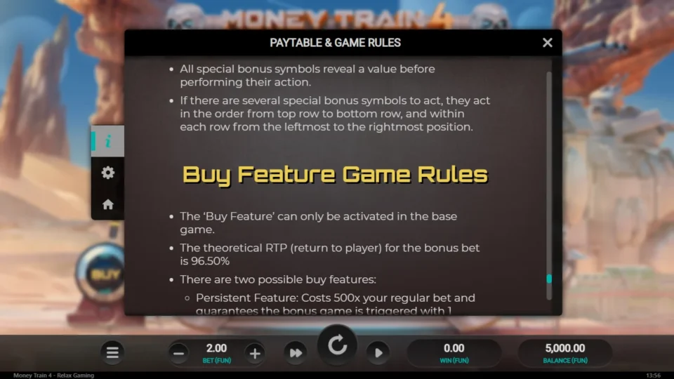 Money Train 4 rules, page 20