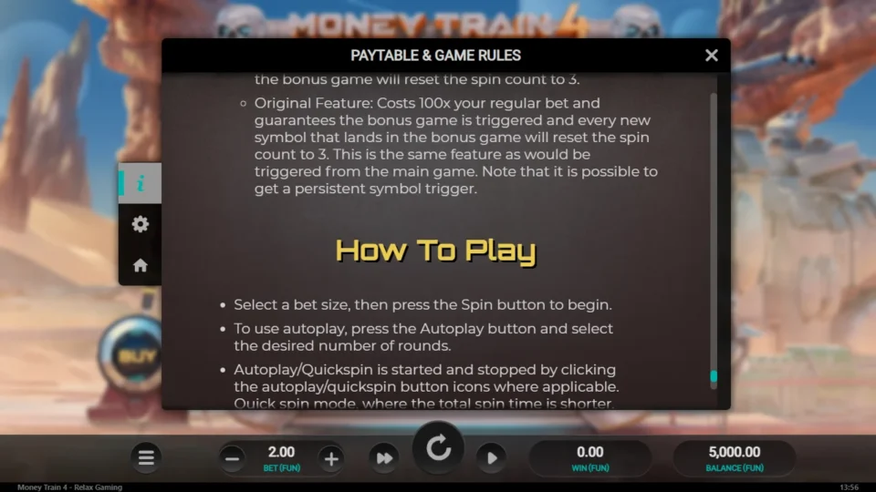 Money Train 4 rules, page 21