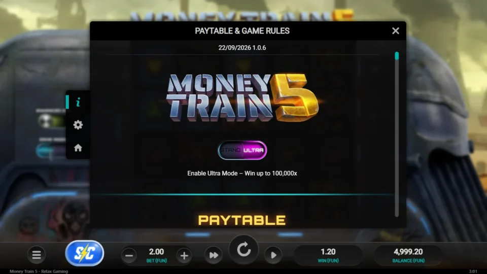 Money Train 5 rules, page 1