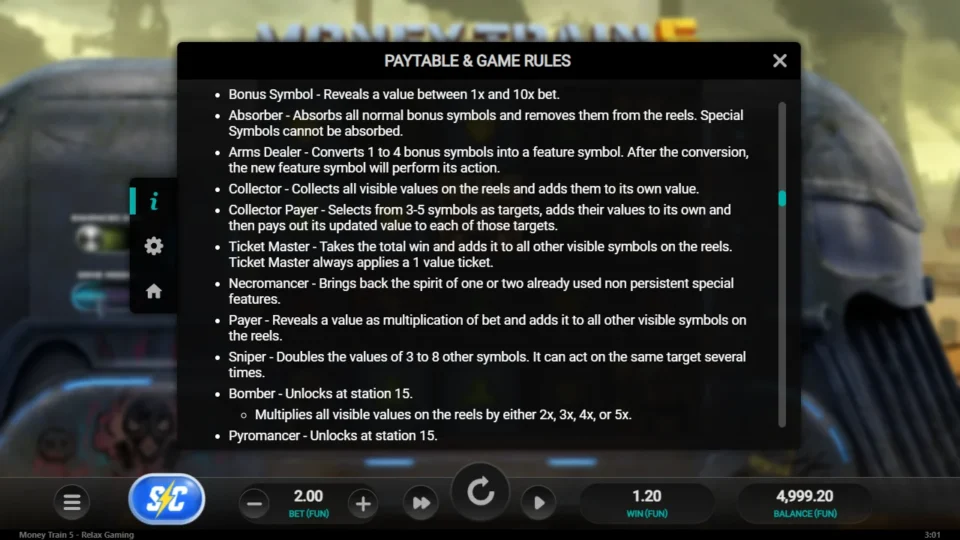 Money Train 5 rules, page 8
