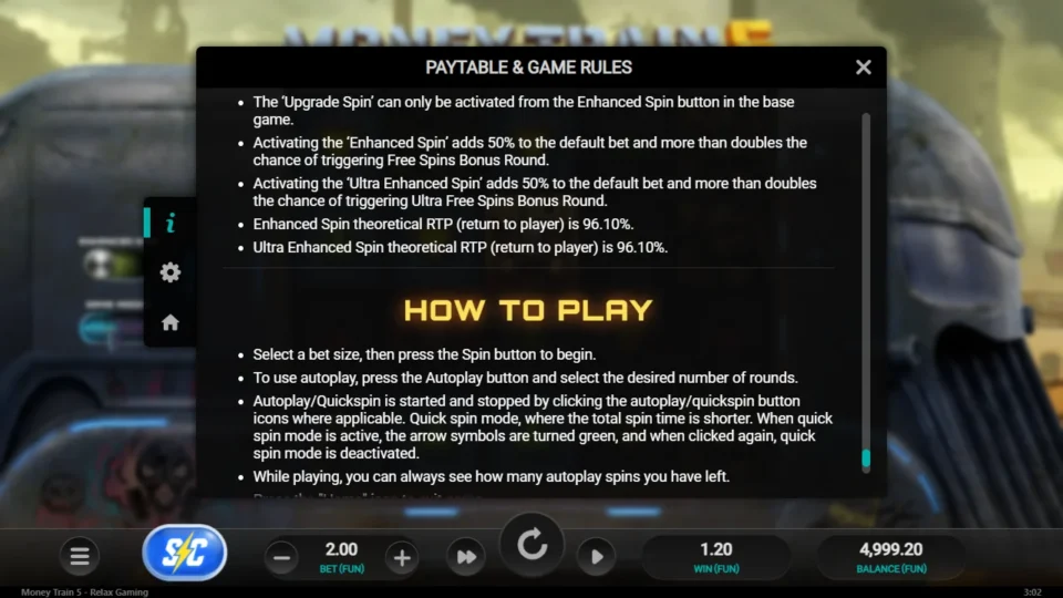 Money Train 5 rules, page 25