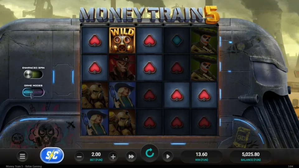 Money Train 5: A Wild on reel two completes spades and skeletons for 13.60 in ordinary play