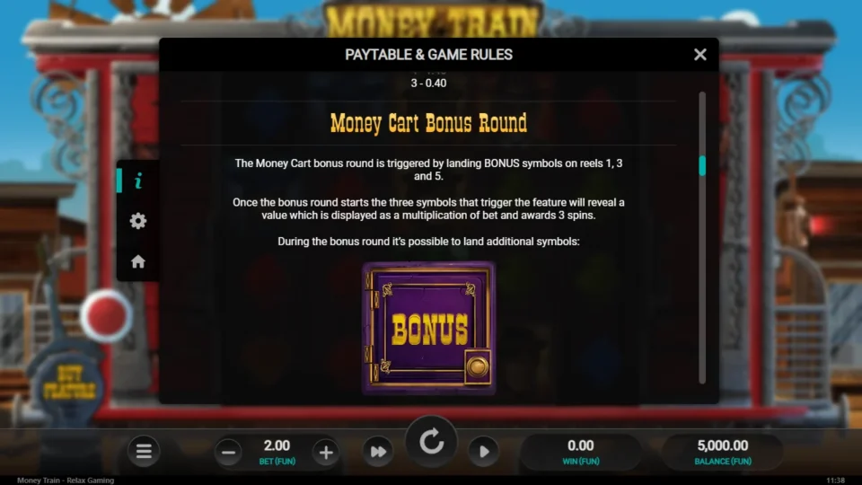 Money Train rules, page 5